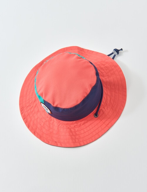 Wavetribe Colour Block Woven Reversible Hat, Orange product photo View 04 L