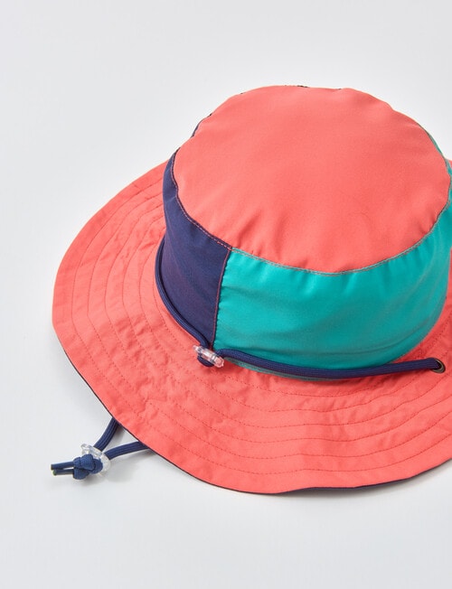 Wavetribe Colour Block Woven Reversible Hat, Orange product photo View 05 L