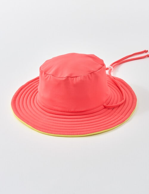 Wavetribe Ombre Shark Reversible Hat, Orange, Blue & Yellow product photo View 02 L