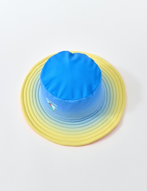Wavetribe Ombre Shark Reversible Hat, Orange, Blue & Yellow product photo View 04 L