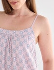 Whistle Sleep Strappy Nightie, Pink Print product photo View 04 S