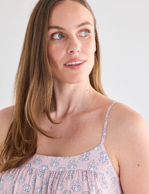 Whistle Sleep PJ Short Set, Pink Print product photo View 04 L