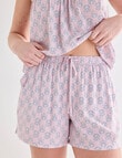 Whistle Sleep PJ Short Set, Pink Print product photo View 05 S