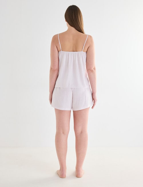 Whistle Sleep PJ Short Set, Pink Stripe product photo View 02 L