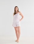 Whistle Sleep PJ Short Set, Pink Stripe product photo View 03 S