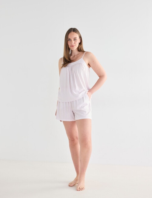 Whistle Sleep PJ Short Set, Pink Stripe product photo View 03 L