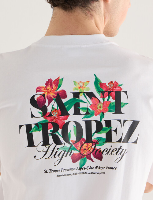 Tarnish St Tropez Oversized Tee, White product photo View 05 L