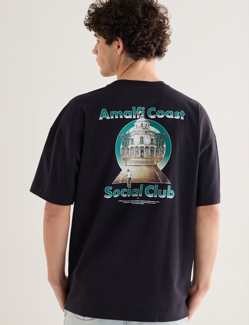 Tarnish Social Club Amalfi Oversized Tee, Black product photo View 02 L