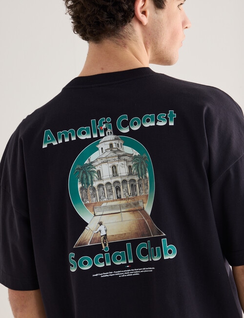 Tarnish Social Club Amalfi Oversized Tee, Black product photo View 05 L