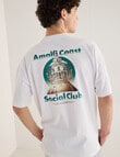 Tarnish Social Club Amalfi Oversized Tee, White product photo