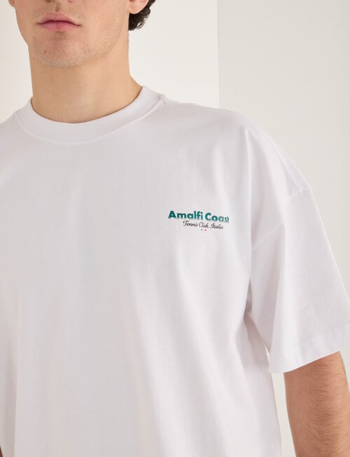 Tarnish Social Club Amalfi Oversized Tee, White product photo View 04 L