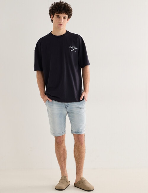 Tarnish Villa Capri Oversized Tee, Black product photo View 03 L