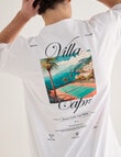 Tarnish Villa Capri Oversized Tee, White product photo