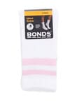 Bonds Fashion Crew 3 Pack Socks, White, Lavender Lane & White product photo View 03 S