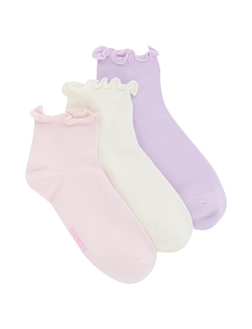 Bonds Fashion Low Cut Sock, 3-Pack, Flamenco, Purple & Marscapone product photo
