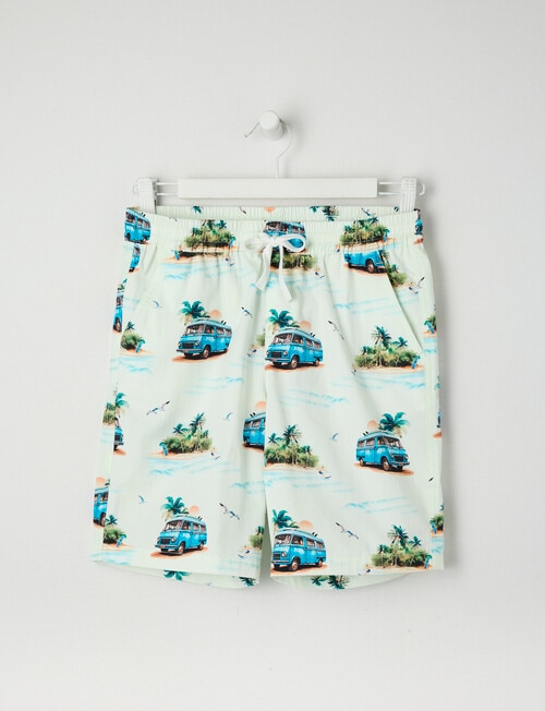No Issue All Over Print Aloha Volley Short, Blue product photo