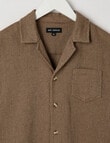 No Issue Textured Short Sleeve Shirt, Mocha product photo View 03 S