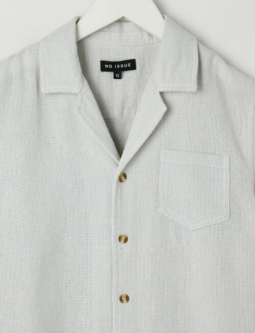 No Issue Textured Short Sleeve Shirt, Blue product photo View 03 L