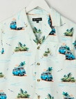 No Issue All Over Print Aloha Short Sleeve, Blue product photo View 03 S