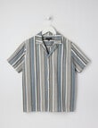 No Issue Stripe Short Sleeve Shirt, Blue product photo