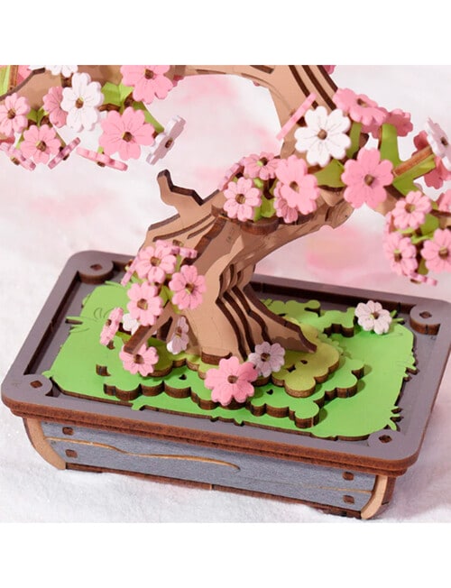 DIY Kits Rolife Sakura Bonsai Wooden 3D Puzzle, TG415 product photo View 03 L