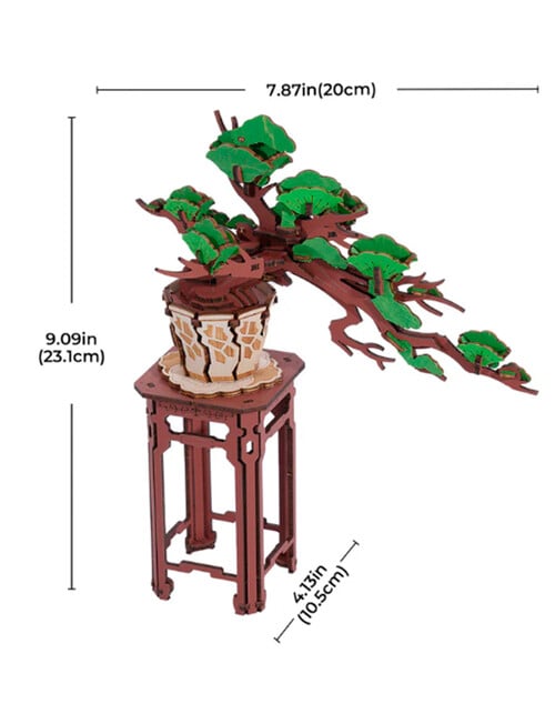 DIY Kits Rolife Evergreen Pine Bonsai Wooden 3D Puzzle, TG510 product photo View 05 L