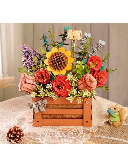 DIY Kits Rowood Wooden Bloom Box 3D Puzzle, TW02H product photo View 02 L