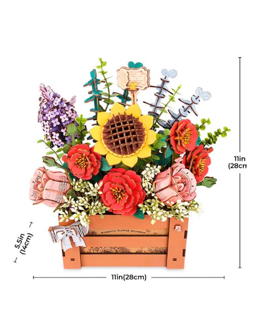 DIY Kits Rowood Wooden Bloom Box 3D Puzzle, TW02H product photo View 07 L