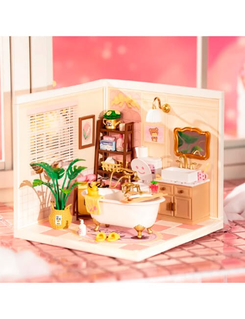 DIY Kits Rolife Pop Bubble Bathroom Miniature House, DW014B product photo View 02 L