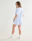 Zest Sleep Stripe PJ Set, Blue product photo View 02 S