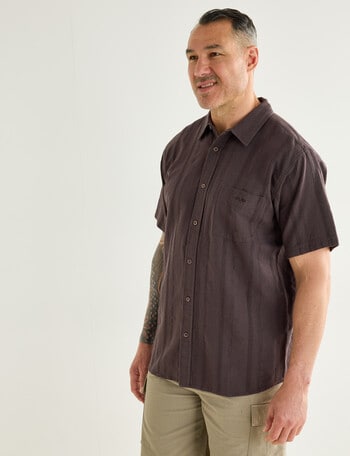 Logan Abbot Short Sleeve Shirt, Brown product photo