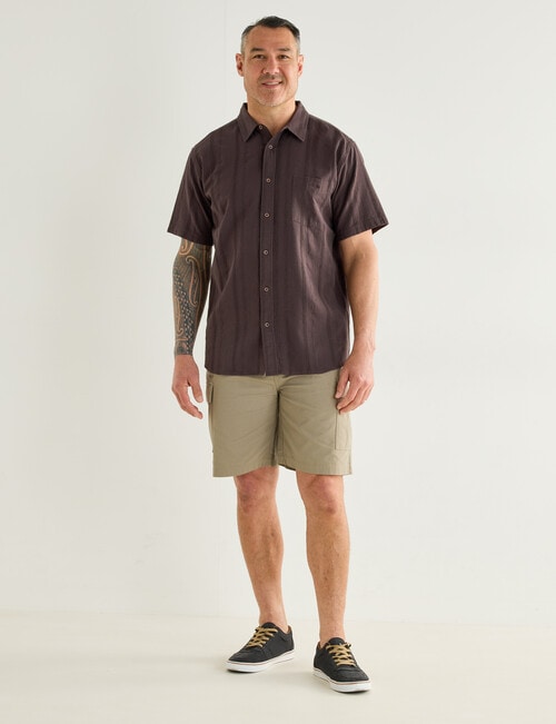 Logan Abbot Short Sleeve Shirt, Brown product photo View 03 L