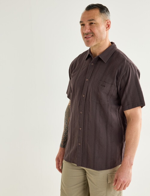 Logan Abbot Short Sleeve Shirt, Brown product photo