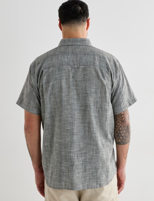 Logan Short Sleeve Shirt, Rick Charcoal product photo View 02 L