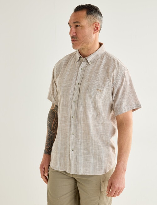 Logan Rick Short Sleeve Shirt, Taupe product photo
