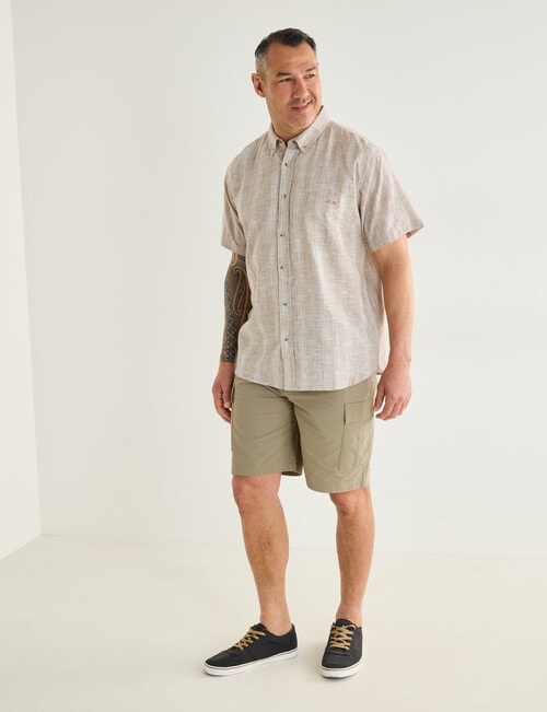 Logan Rick Short Sleeve Shirt, Taupe product photo View 03 L
