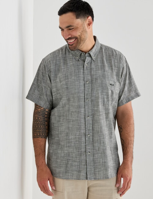 Logan Short Sleeve Shirt, Rick Charcoal product photo