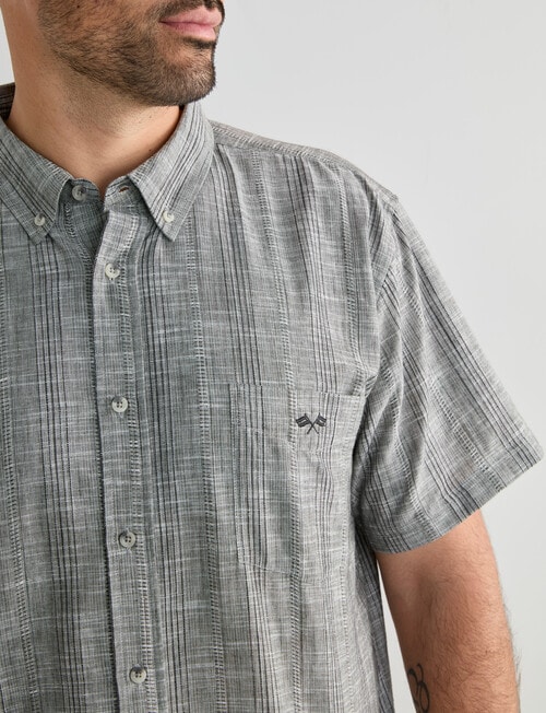 Logan Short Sleeve Shirt, Rick Charcoal product photo View 04 L