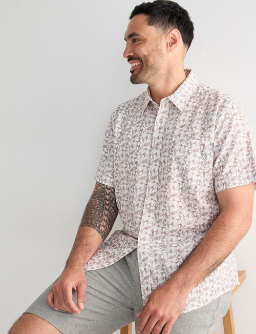 Logan Short Sleeve Shirt, Katel White product photo View 05 L