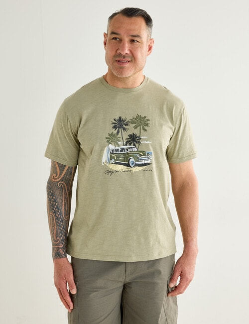 Logan Wagon Print Tee, Rock product photo
