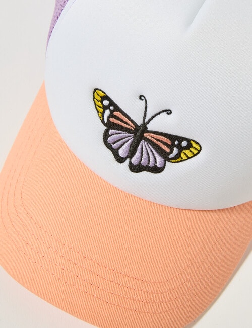 Mac & Ellie Butterfly Trucker Cap, Multicoloured, 3-8 product photo View 02 L