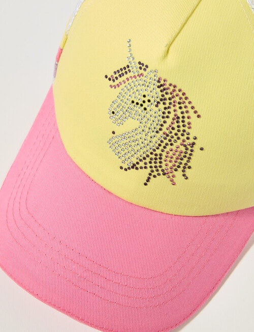 Mac & Ellie Unicorn Sequin Cap, Multicoloured, 3-8 product photo View 02 L