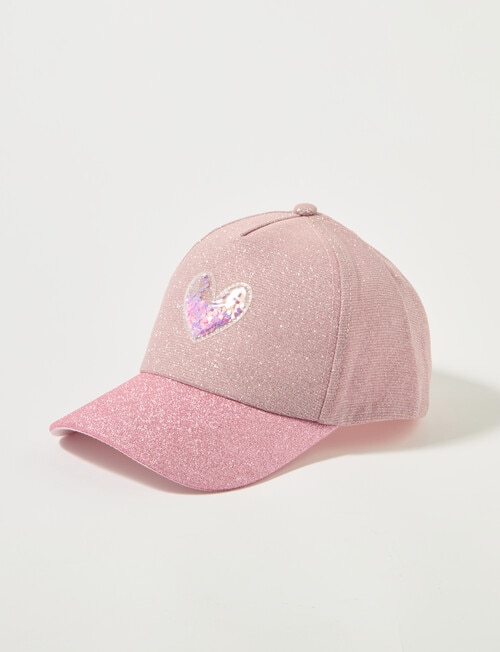 Mac & Ellie Heart Funfetti Cap, Fuchsia, 3-8 product photo