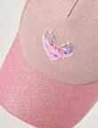 Mac & Ellie Heart Funfetti Cap, Fuchsia, 3-8 product photo View 02 S