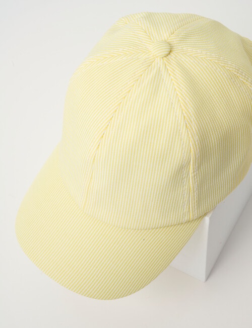 Mac & Ellie Stripe Bow Cap, Lemon product photo View 03 L