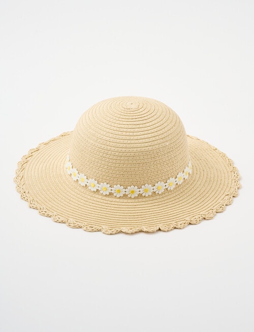 Mac & Ellie Daisy Straw Sunhat, Natural product photo