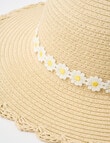 Mac & Ellie Daisy Straw Sunhat, Natural product photo View 03 S