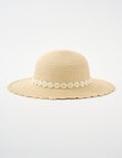 Mac & Ellie Daisy Straw Sunhat, Natural product photo View 04 S