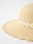 Mac & Ellie Daisy Straw Sunhat, Natural product photo View 05 S
