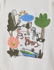 Teeny Weeny Safari Short Sleeve Bodysuit, White product photo View 02 S